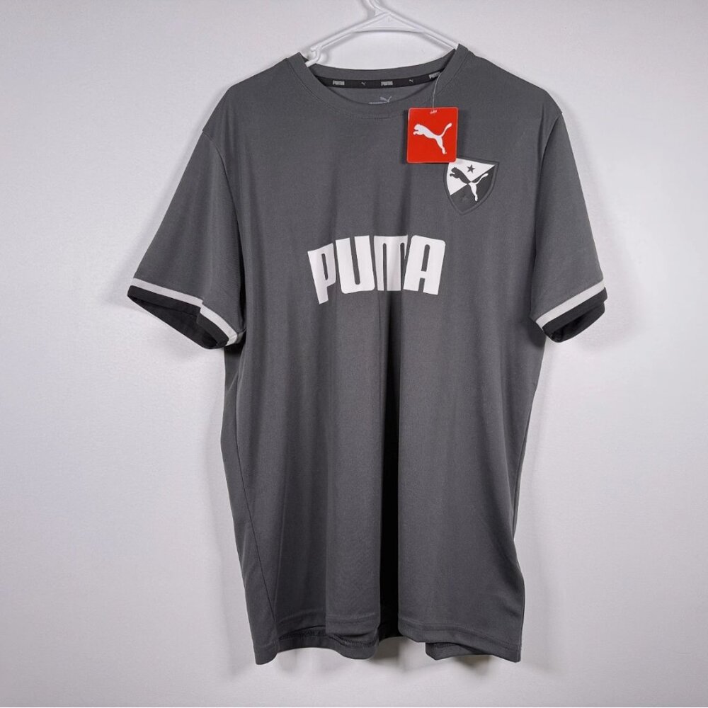 Puma Defender Short Sleeve Shirt Asphalt Men's Size Large